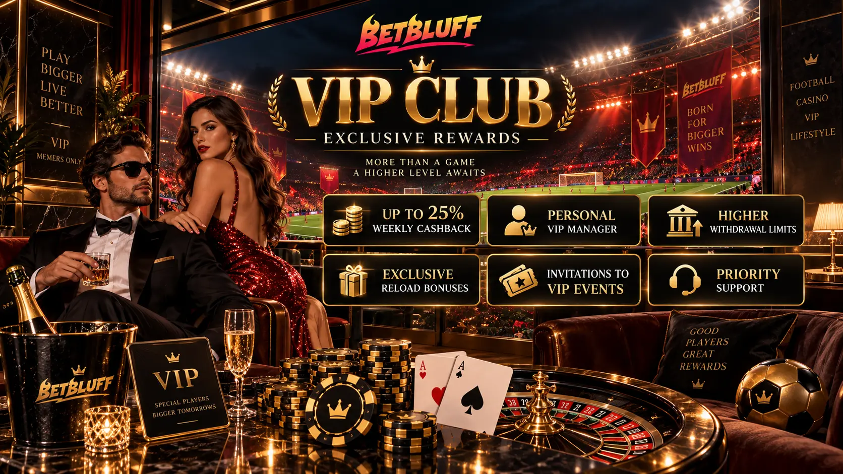 Betbluff VIP Club — exclusive rewards and personal service for loyal players